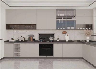 Modulaire gelakte keukenkasten