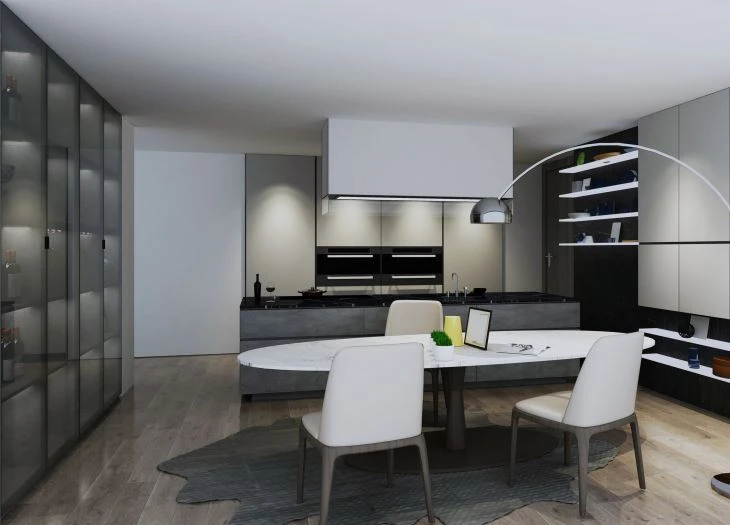 Moderne melamine UV-keukenkast