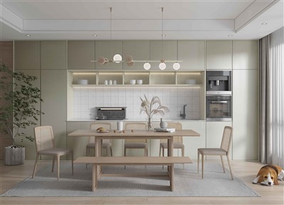 Melamine getextureerde keukenkasten